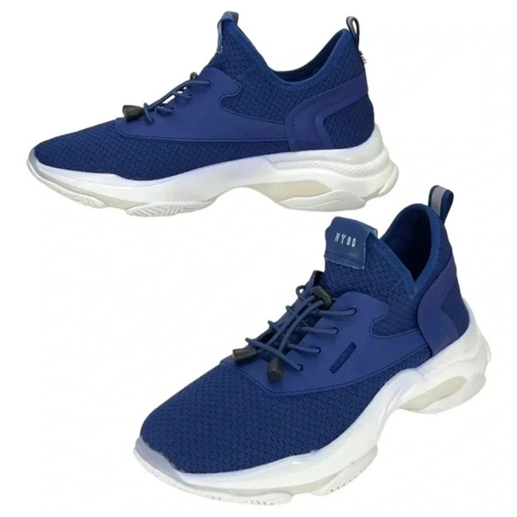 Steve Madden Impact Navy Mesh Mid Top Mens Fashion Sneakers Size 7.5M - Picture 9 of 12